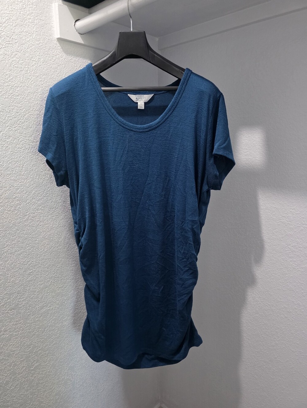 Women's XL Maternity Blue/Turquoise Short Sleeve